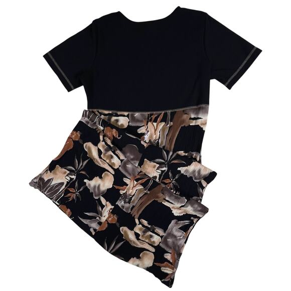 Vintage 90s Safari Print Maxi Dress M | Boho African Animal Zebra Giraffe Rayon - Picture 4 of 13